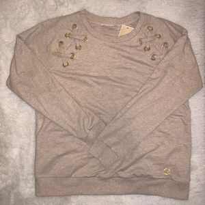 NWT Michael Kors Sweatshirt with Lace Up Detail